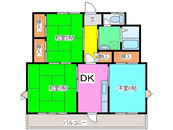 東町ハイツの物件間取画像